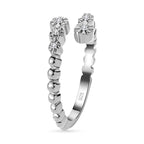 White Diamond  Bypass Ring in Platinum Overlay Sterling Silver 0.04 ct  0.040  Ct._7648347_3