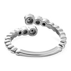 White Diamond  Bypass Ring in Platinum Overlay Sterling Silver 0.04 ct  0.040  Ct._7648347_4