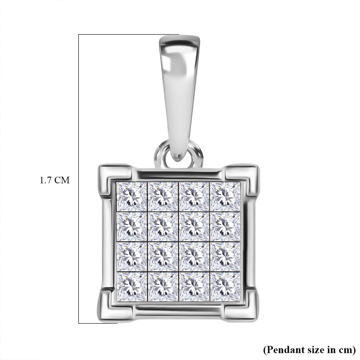 Diamond (I1-I2-G-H) Cluster Pendant in 14K White Gold, SGL Certified V32517740 6