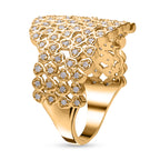 One Time Deal - Natural Diamond Palmyre Ring in 18K Vermeil Yellow Gold Plated Sterling Silver 0.54 Ct_7648936_3