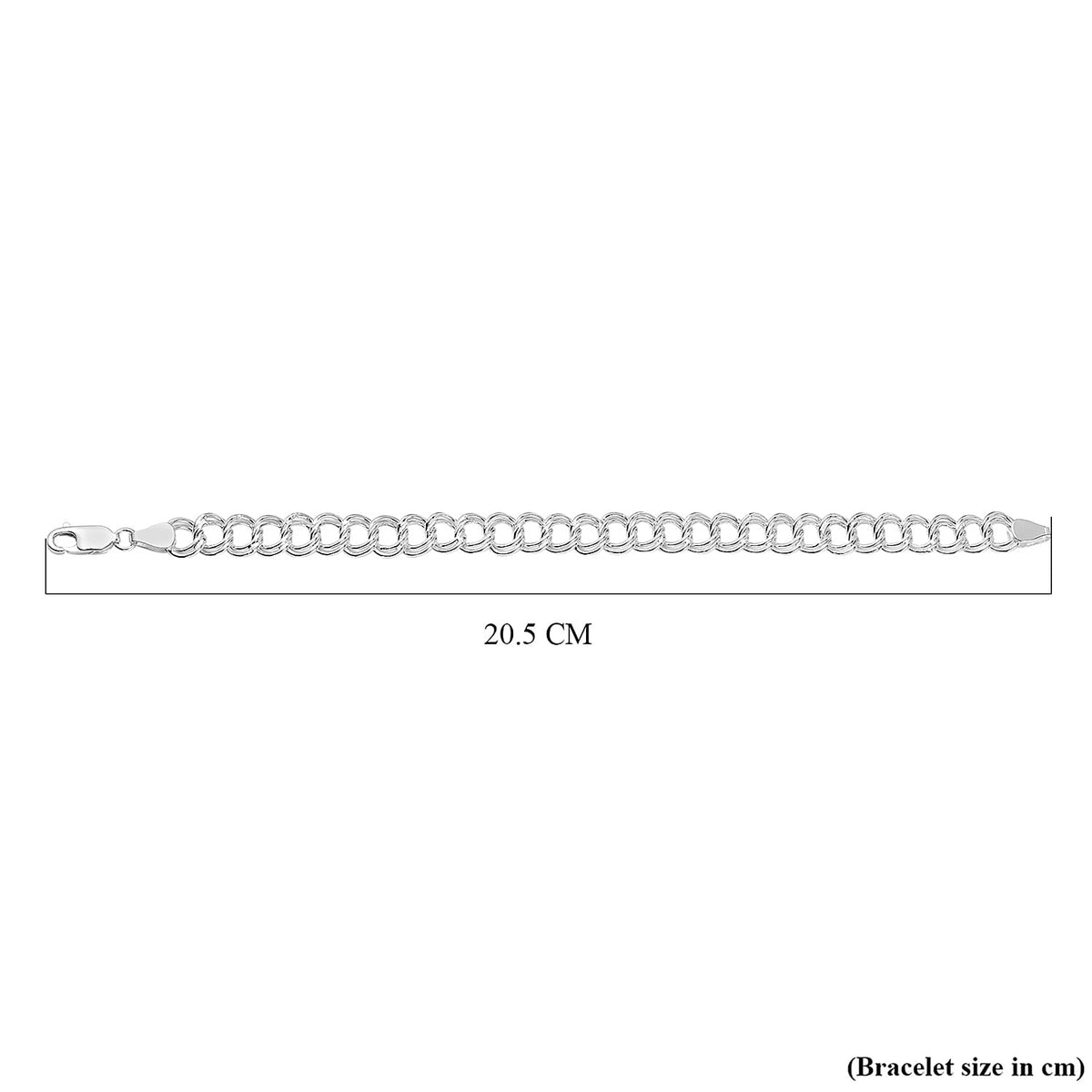 NY Closeout Deal - Sterling Silver Curb Bracelet (Size 7.5) with Lobster Clasp, Silver Wt. 6.00 Gms. 7657137 6