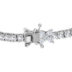 Moissanite Tennis Bracelet (Size - 7) in Platinum Overlay Sterling Silver 5.78 Ct, Silver Wt. 10 Gms_7659917_3