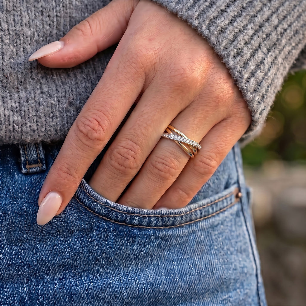 9K Yellow Gold  A   Finest CZ  Ring 0.01 ct,  Gold Wt. 2.2 Gms  0.005  Ct._7661604_4