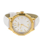 Gamages of London Ladies Dame Diamond Swiss Quartz Movement Water Resistant Watch with White Leather Strap in Gold Tone_7663859_4
