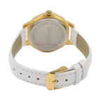 Gamages of London Ladies Dame Diamond Swiss Quartz Movement Water Resistant Watch with White Leather Strap in Gold Tone_7663859_6