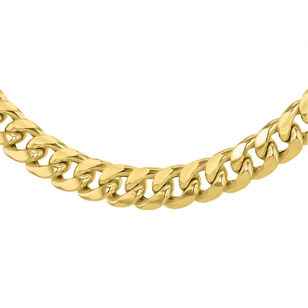 Italian Mega Closeout - 9K Yellow Gold Cuban Link Necklace        (Size - 22) With Lobster Clasp_7663937