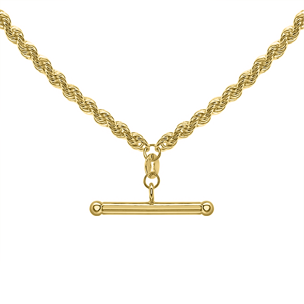 9K Yellow Gold Rope Albert Necklace (Size - 18), Gold Wt. 5.70 Gms_7663950