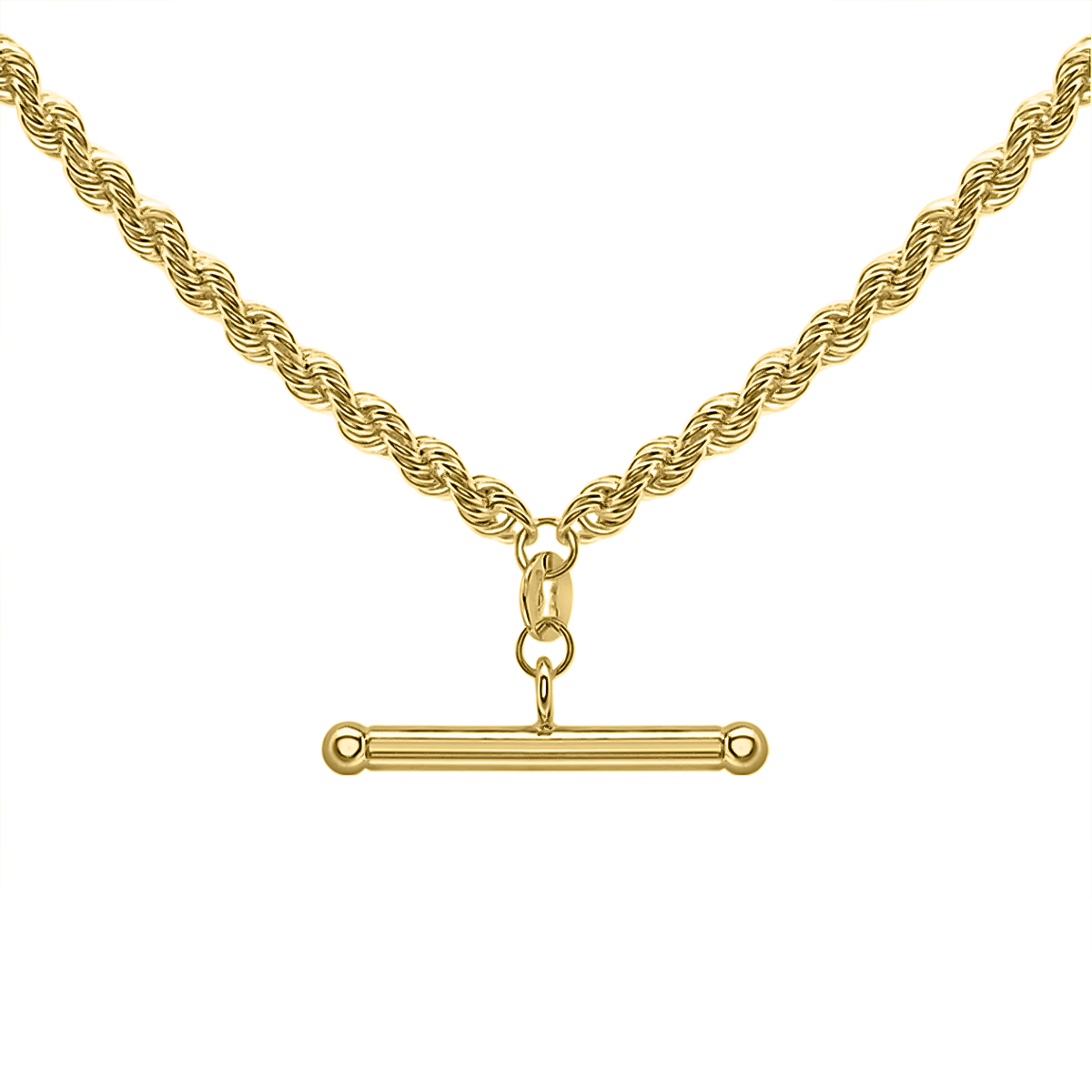 9K Yellow Gold Rope Albert Necklace (Size - 18), Gold Wt. 5.70 Gms 7663950 0
