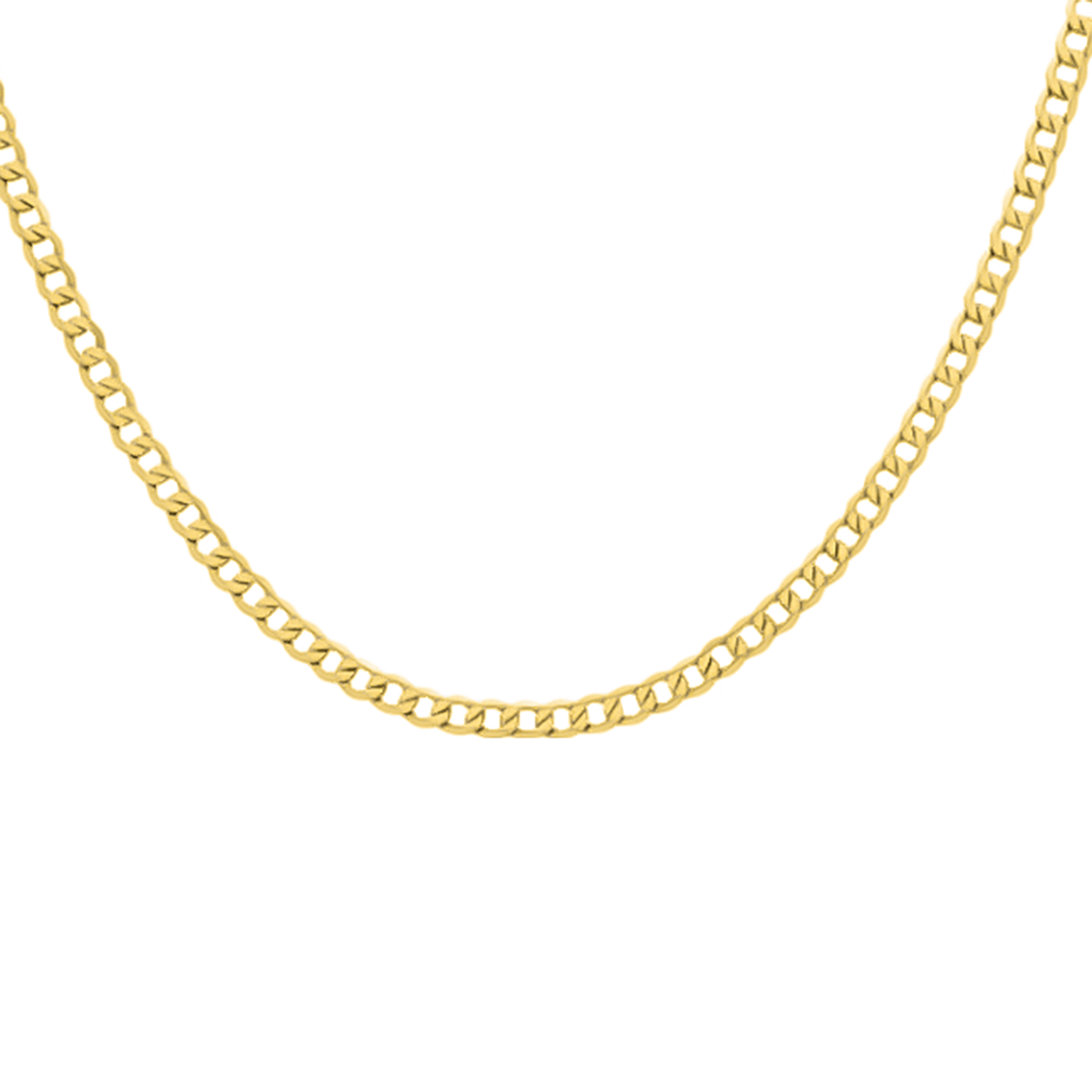 Closeout Deal - 9K Yellow Gold Curb Necklace (Size - 18), Gold Wt. 6.80 Gms 7663966 1