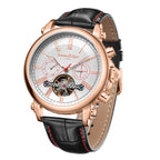 Limited Edition Swan & Edgar Hand Assembled Scholar Automatic Movement White Dial Water Resistant Watch With Black Leather Strap_7664035_1