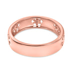 Diamond Floral Band Ring in 18K Vermeil Rose Gold Plated Sterling Silver_7665085_4