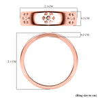 Diamond Floral Band Ring in 18K Vermeil Rose Gold Plated Sterling Silver_7665085_5