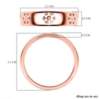 Diamond Floral Band Ring in 18K Vermeil Rose Gold Plated Sterling Silver_7665096_5