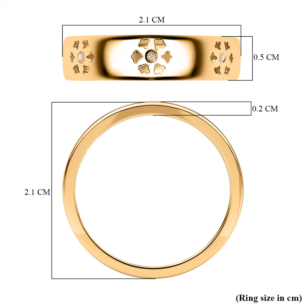 Diamond Floral Band Ring in 18K Vermeil Yellow Gold Plated Sterling Silver_7665099_5