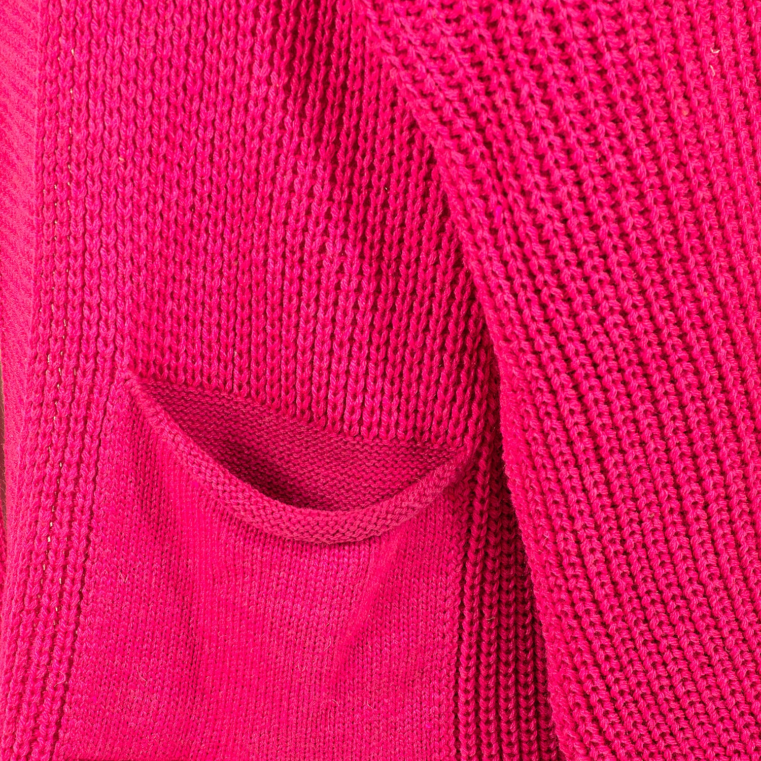Balloon Sleeve Long Cardigan (One Size 8-18) - Dark Pink 7665385 3