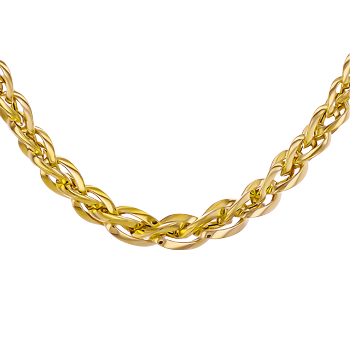 9K Yellow Gold Heavy Graduated Woven Link Necklace (Size - 18), Gold Wt. 14.20 Gms 7667951 0