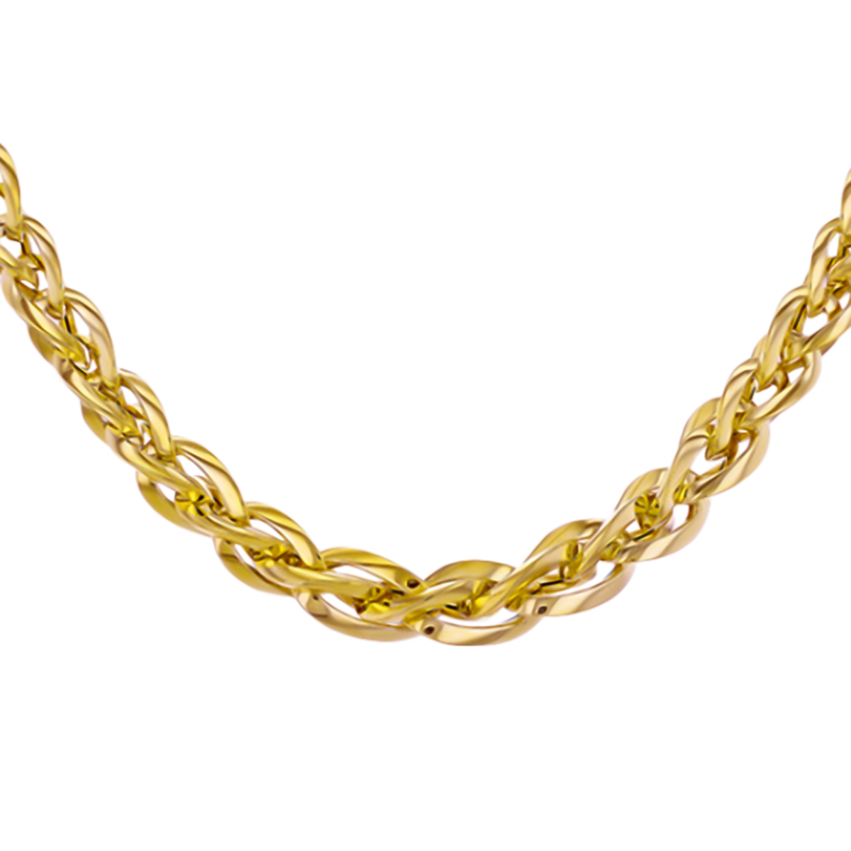 9K Yellow Gold Heavy Graduated Woven Link Necklace (Size - 18), Gold Wt. 14.20 Gms 7667951 1