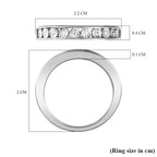 Diamond Half Eternity Band Ring in Platinum Overlay Sterling Silver_7668509_5