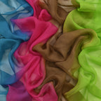 LA MAREY 100% Ombre Mulberry Silk Gradient Pattern Scarf (Size 180x110 cm) - Yellow & Blue_7669458_6