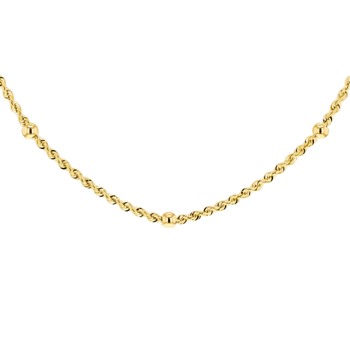 Vicenza Closeout - 9K Yellow Gold Station Necklace (Size - 18), Gold Wt 3.50 Gms 7670038 0