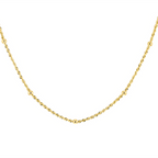 Vicenza Closeout - 9K Yellow Gold Station Necklace (Size - 18), Gold Wt 3.50 Gms_7670038_1