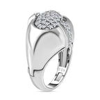 GP Art Deco Collection - Pink Opal & Natural Zircon Ring in Platinum Overlay Sterling Silver 5.54 Ct, Silver Wt 11.00 GM_7672903_3