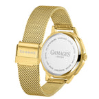 Gamages of London Lotus Diamond Swiss Quartz Movement Seychelles Blue Dial Water Resistant Ladies Watch with Mesh Bracelet in Gold Tone_7673581_4