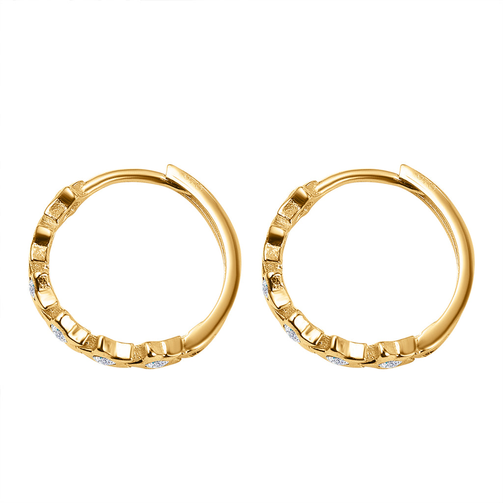 9K Yellow Gold Cubic Zirconia Hoop Earrings_7674855_4