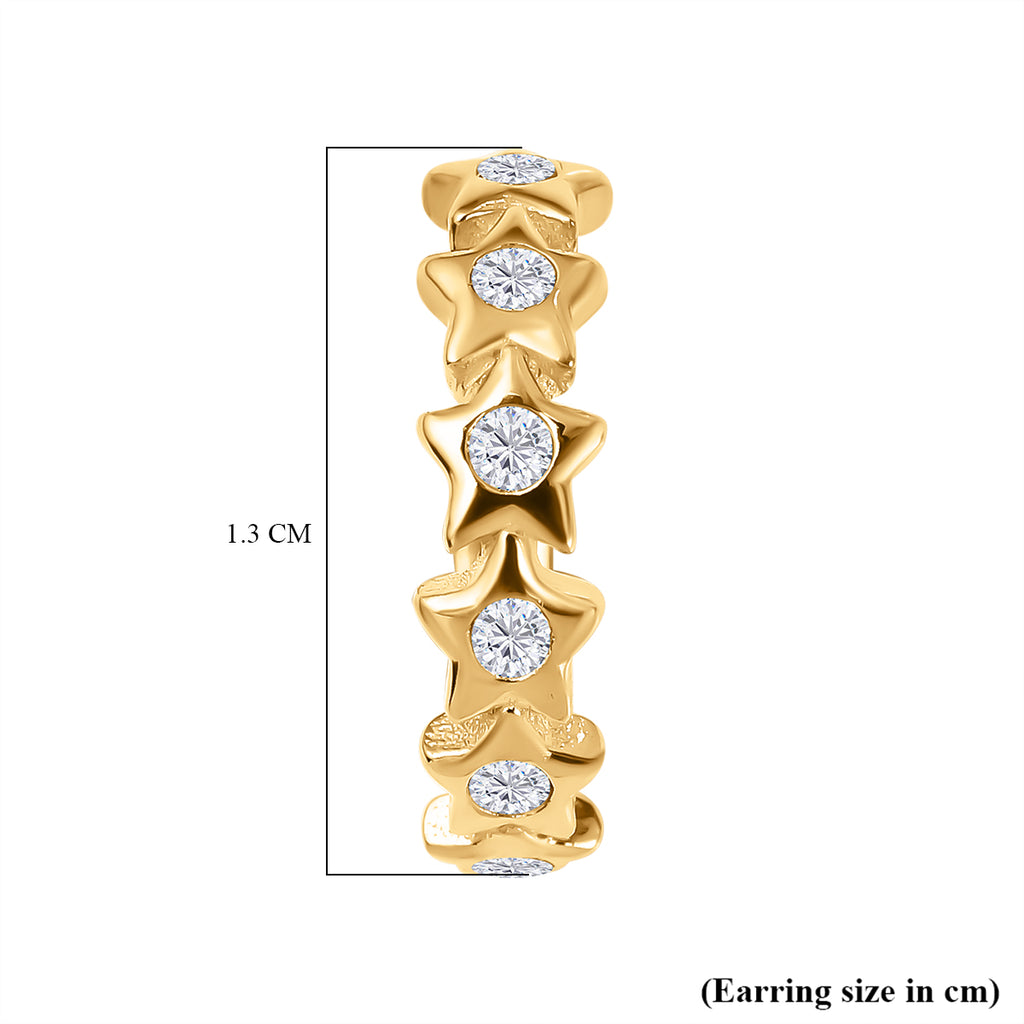 9K Yellow Gold Cubic Zirconia Hoop Earrings_7674855_5