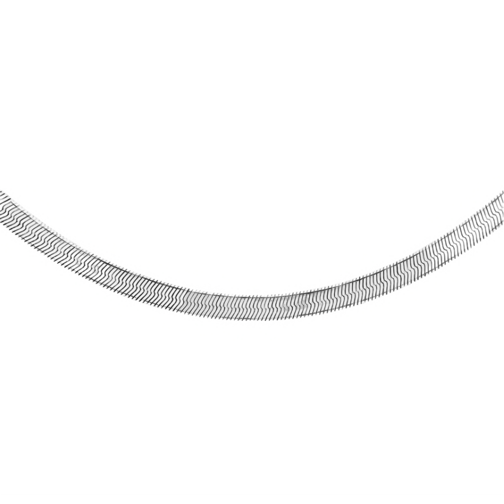 RACHEL GALLEY - Sterling Silver Flat Snake Chain With Lobster Clasp (Size - 18)_7675803