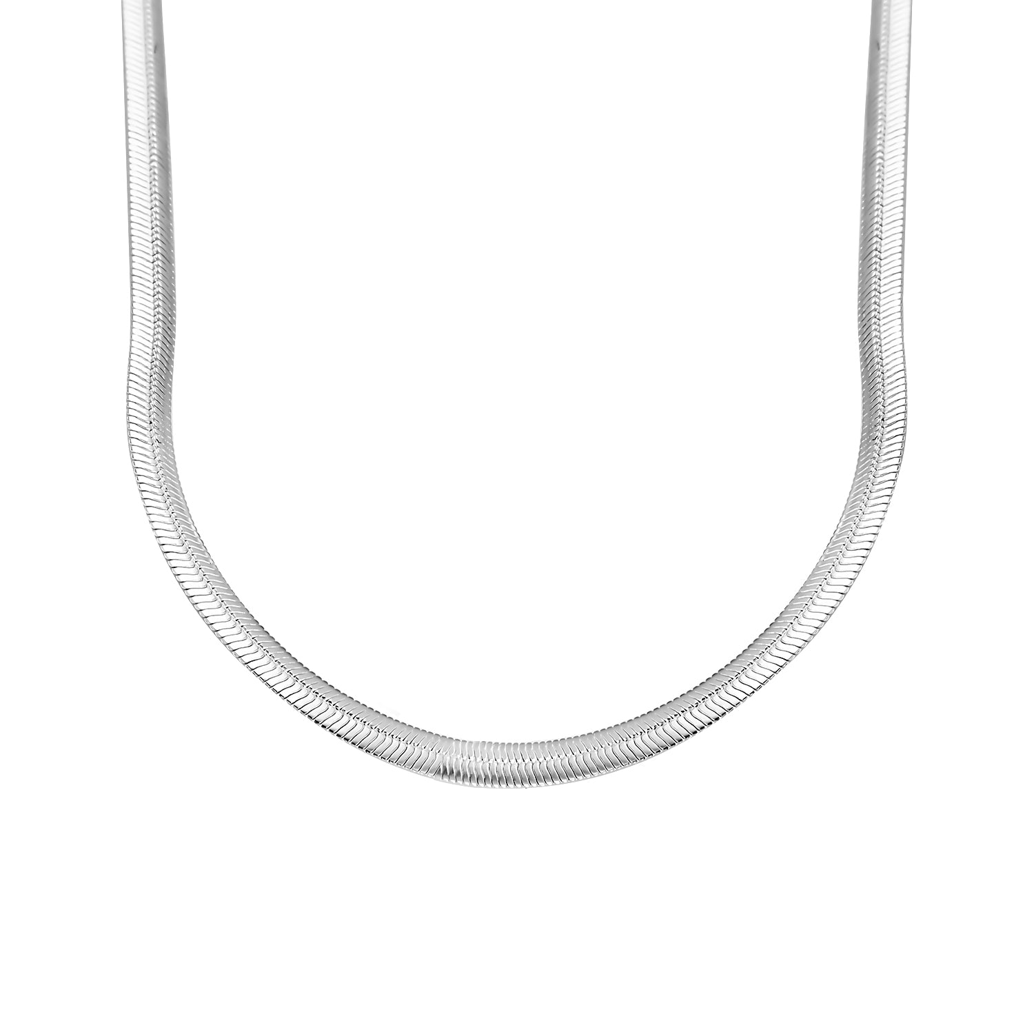 RACHEL GALLEY - Sterling Silver Flat Snake Chain With Lobster Clasp (Size - 18) 7675803 2