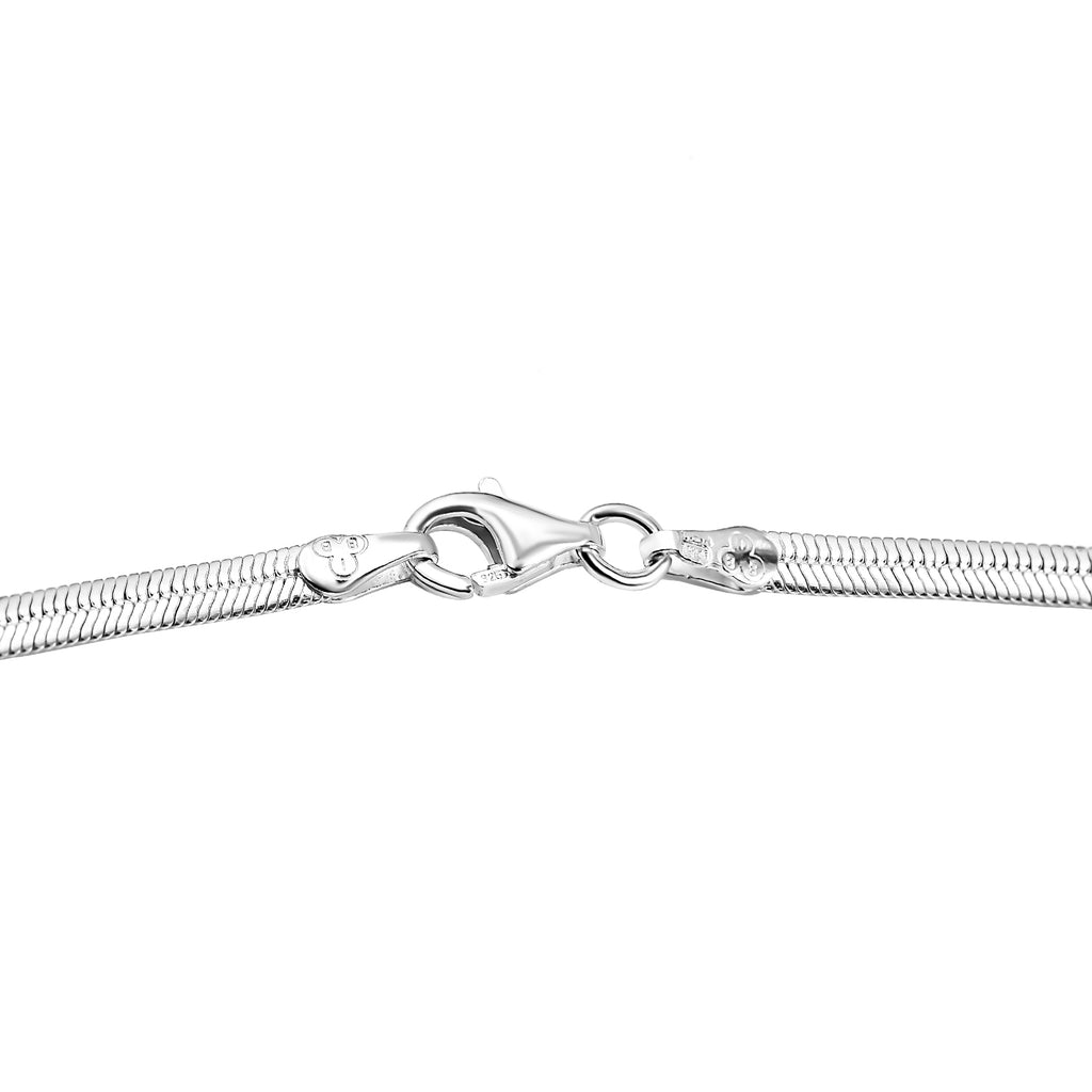 RACHEL GALLEY - Sterling Silver Flat Snake Chain With Lobster Clasp (Size - 18)_7675803_4