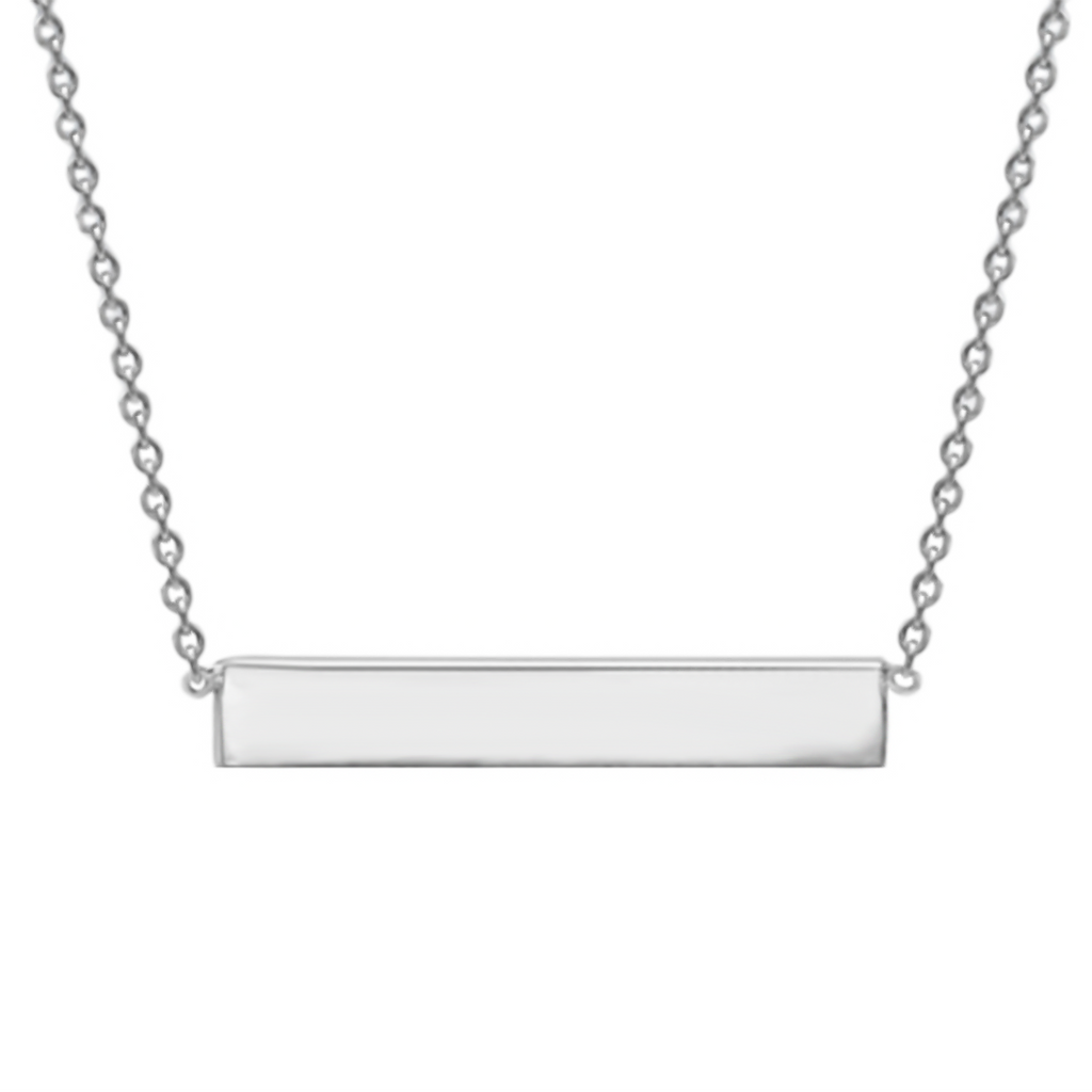 Rachel Galley - Horizon Bar Necklace (Size - 17) with Spring Ring Clasp in Sterling Silver_7676197