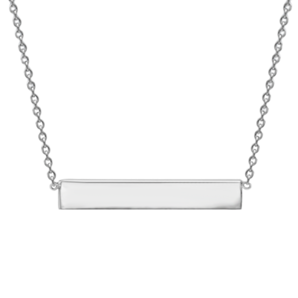 Sterling Silver Horizon Bar Necklace (Size - 17) 7676197 0