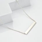 Rachel Galley - Horizon Bar Necklace (Size - 17) with Spring Ring Clasp in Sterling Silver_7676197_1