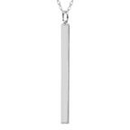 RACHEL GALLEY - Sterling Silver Vertical Bar Necklace(Size - 26) with Spring Clasp_7676198