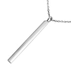 RACHEL GALLEY - Sterling Silver Vertical Bar Necklace(Size - 26) with Spring Clasp_7676198_3