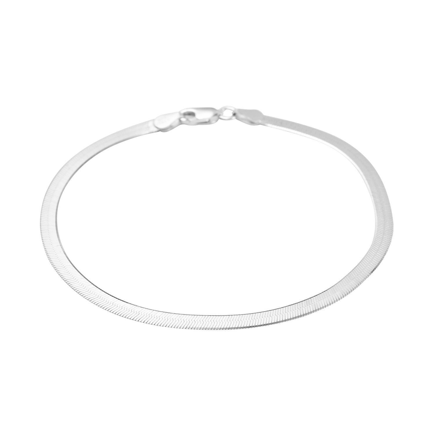Sterling Silver Triple Herringbone Bracelet (Size - 7.5) 7676215 2
