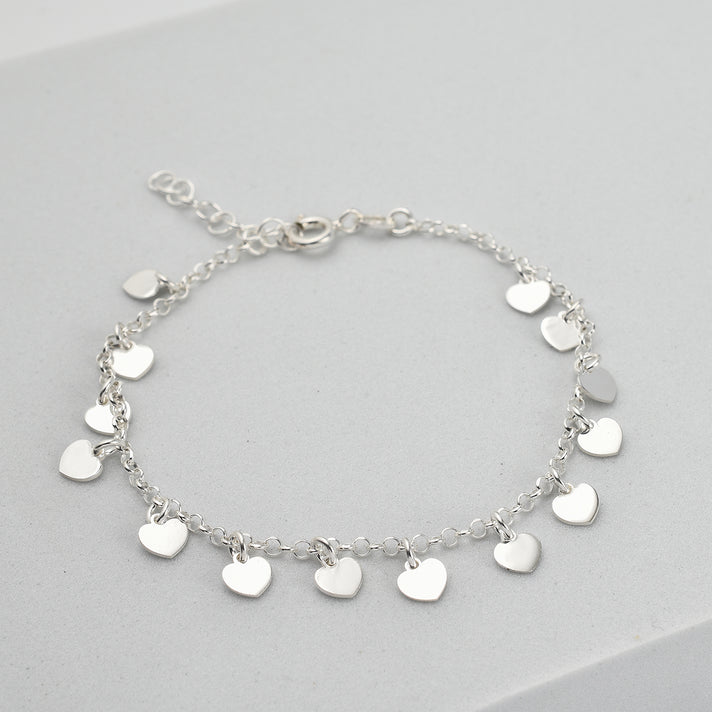 RACHEL GALLEY - Sterling Silver Dangle Heart Bracelet (Size - 7.5) 7676256 2