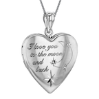 Rachel Galley Rhodium Overlay Sterling Silver Moon & Back Heart Lock Pendant_7676374
