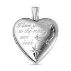 Rachel Galley Rhodium Overlay Sterling Silver Moon & Back Heart Lock Pendant_7676374_2
