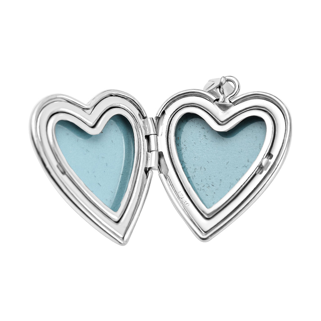 Rachel Galley Rhodium Overlay Sterling Silver Moon & Back Heart Lock Pendant_7676374_4
