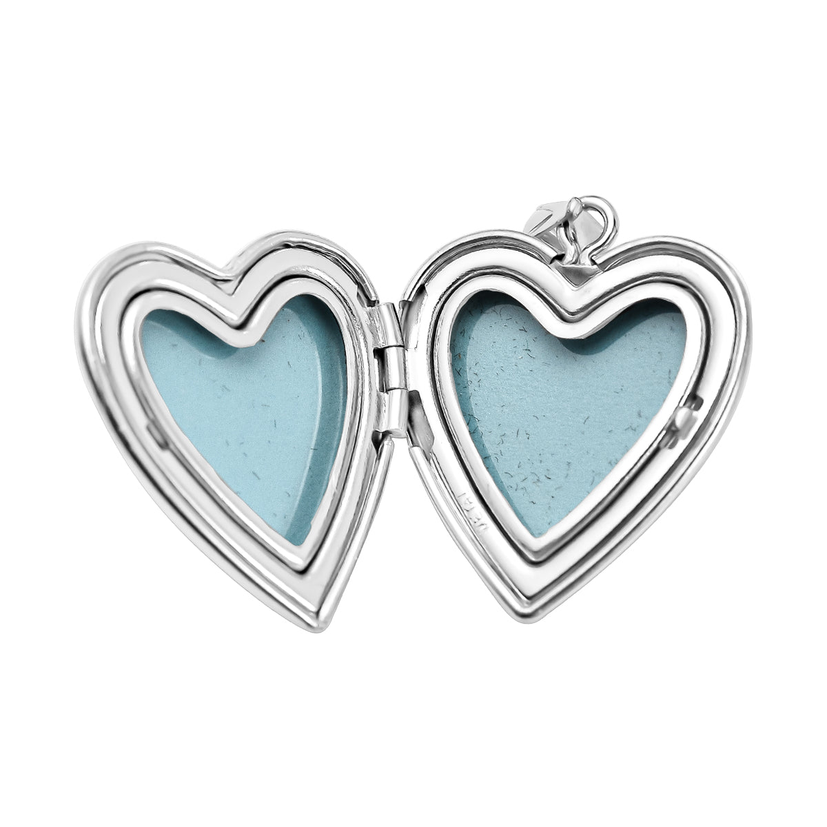 Rhodium Overlay Sterling Silver Moon &amp; Back Heart Pendant 7676374 5