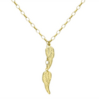 9K Yellow Gold Angel Wings Necklace (Size - 18), Gold Wt. 3.4 Gms_7676407