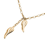 9K Yellow Gold Angel Wings Necklace (Size - 18), Gold Wt. 3.4 Gms_7676407_3