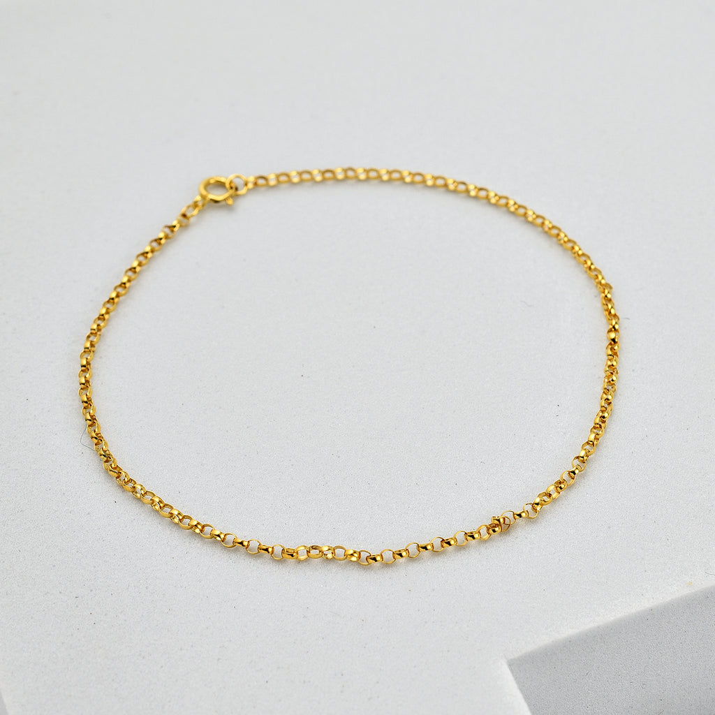 9K Yellow Gold Belcher Bracelet (Size - 7)_7676621_1