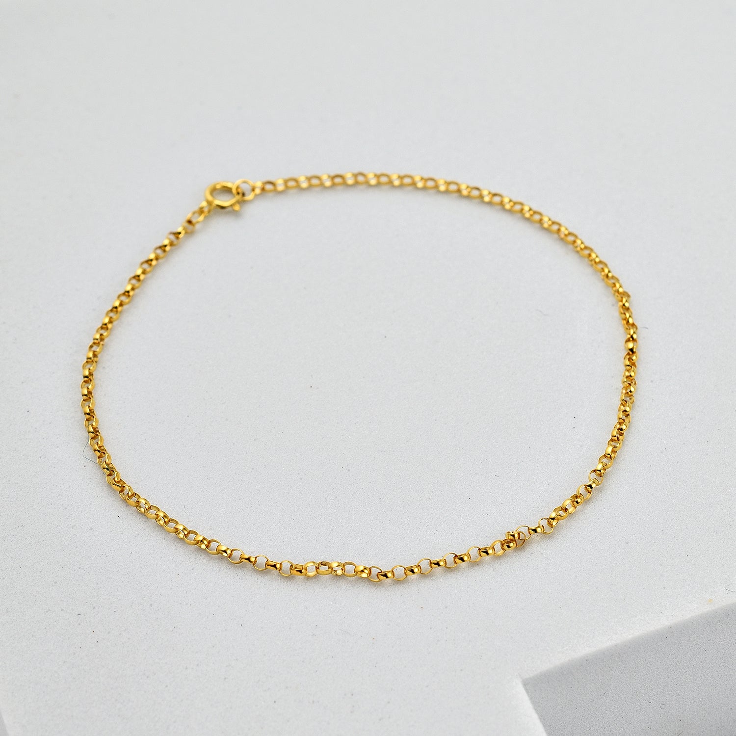 9K Yellow Gold Belcher Bracelet (Size - 7) 7676621 1