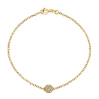 9K Yellow Gold Diamond Charms Bracelet (Size - 7)_7676625