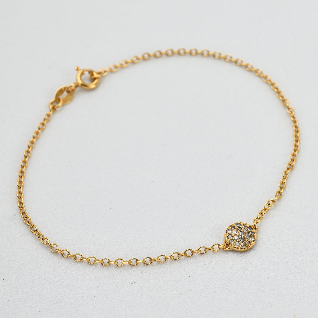 9K Yellow Gold Diamond Charms Bracelet (Size - 7)_7676625_1