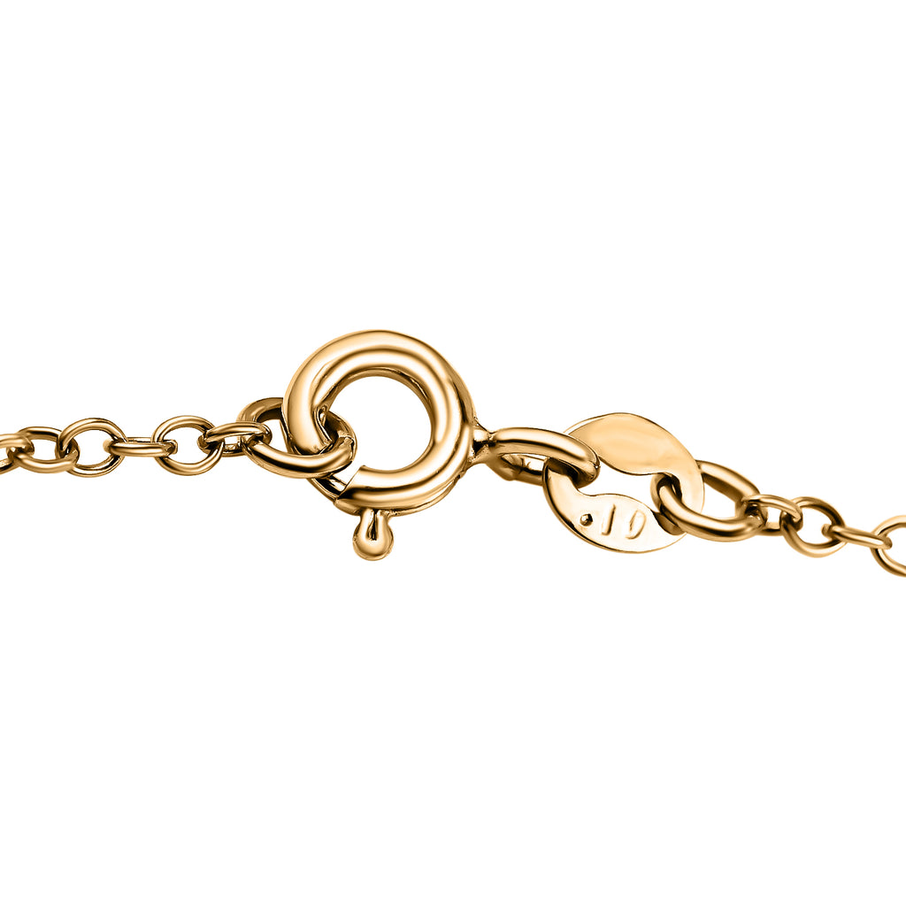 9K Yellow Gold Diamond Charms Bracelet (Size - 7)_7676625_4